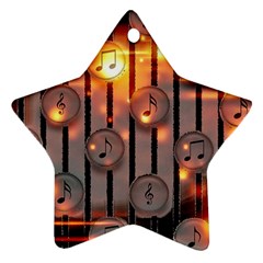 Music Notes Sound Musical Audio Ornament (star)