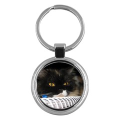 Cat Wanna Study Key Chain (round) by LoolyElzayat