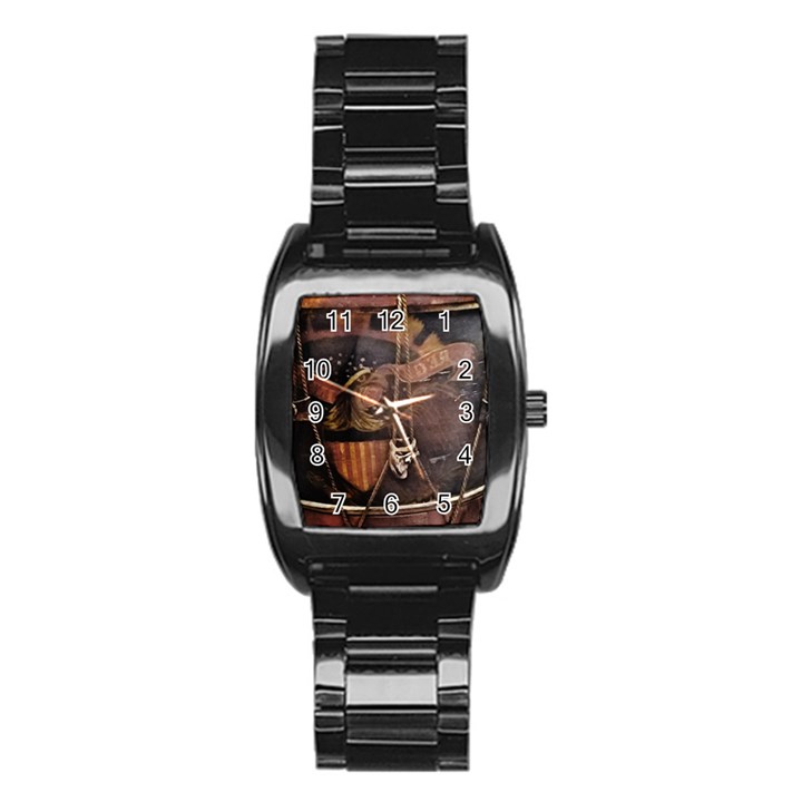 Grand Army of the Republic Drum Stainless Steel Barrel Watch