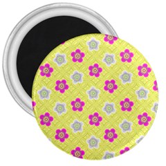 Traditional Patterns Plum 3  Magnets by Mariart