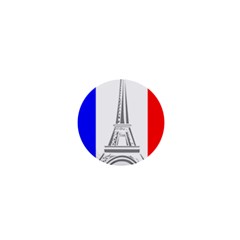 Eiffel Tower France Flag Tower 1  Mini Buttons