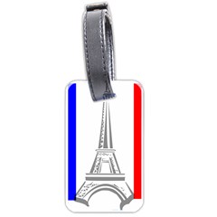 Eiffel Tower France Flag Tower Luggage Tags (one Side) 