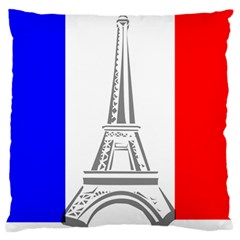 Eiffel Tower France Flag Tower Large Cushion Case (one Side)