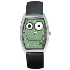 Cartoon Cute Frankenstein Halloween Barrel Style Metal Watch