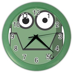 Cartoon Cute Frankenstein Halloween Color Wall Clock