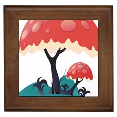 Tree Art Trunk Artwork Cartoon Framed Tiles by Sudhe