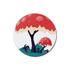 Tree Art Trunk Artwork Cartoon Rubber Coaster (round) 