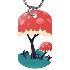 Tree Art Trunk Artwork Cartoon Dog Tag (two Sides)