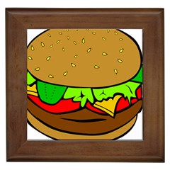 Hamburger Cheeseburger Fast Food Framed Tiles