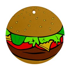 Hamburger Cheeseburger Fast Food Ornament (round)