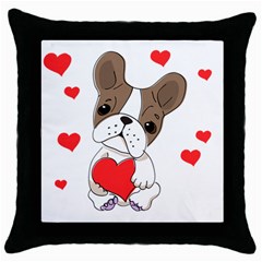 Animation Dog Cute Animate Comic Throw Pillow Case (black)