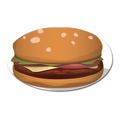 Hamburger Cheeseburger Burger Lunch Oval Magnet