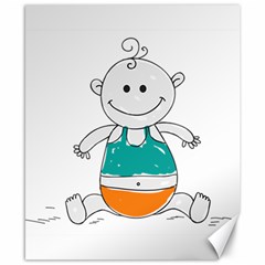 Baby Cute Child Birth Happy Canvas 8  X 10 