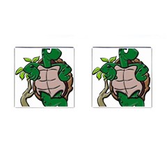 Amphibian Animal Cartoon Reptile Cufflinks (square)