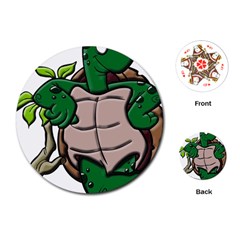 Amphibian Animal Cartoon Reptile Playing Cards (round)