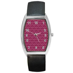 Heart Shaped Print Design Barrel Style Metal Watch by dflcprintsclothing