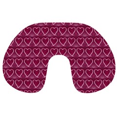 Heart Shaped Print Design Travel Neck Pillows by dflcprintsclothing