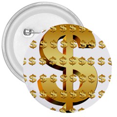Dollar Money Gold Finance Sign 3  Buttons