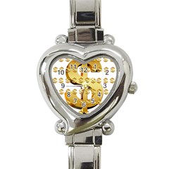 Dollar Money Gold Finance Sign Heart Italian Charm Watch