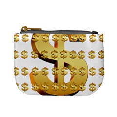 Dollar Money Gold Finance Sign Mini Coin Purse