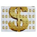 Dollar Money Gold Finance Sign Cosmetic Bag (XXL) Back