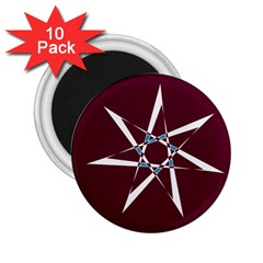 Star Sky Design Decor Red 2 25  Magnets (10 Pack)  by Alisyart