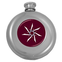 Star Sky Design Decor Red Round Hip Flask (5 Oz) by Alisyart