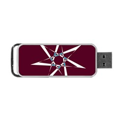 Star Sky Design Decor Red Portable Usb Flash (one Side)