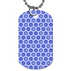 Hexagonal Pattern Unidirectional Blue Dog Tag (two Sides) by Mariart