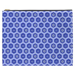 Hexagonal Pattern Unidirectional Blue Cosmetic Bag (xxxl)
