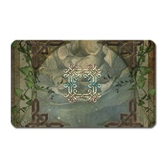 Celtic Knot On Vintage Background Magnet (Rectangular)