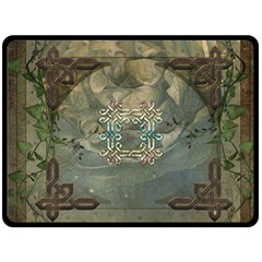 Celtic Knot On Vintage Background Double Sided Fleece Blanket (Large) 