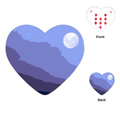 Nature Night Playing Cards (heart) by LoolyElzayat