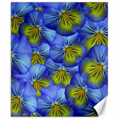 Flowers Pansy Background Purple Canvas 20  X 24  by Mariart