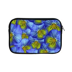 Flowers Pansy Background Purple Apple Ipad Mini Zipper Cases by Mariart