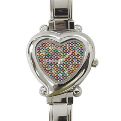 Floral Flowers Decorative Heart Italian Charm Watch