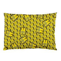 Gilet Jaune Pattern Yellowvests Cowcow Gilet Jaune Pattern Funny Yellow Vests Pillow Case by snek