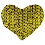 Gilet Jaune Pattern Yellowvests Cowcow Gilet Jaune Pattern Funny Yellow Vests Large 19  Premium Heart Shape Cushions Back