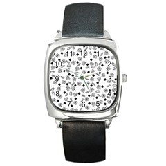 St Patricks Day Pattern Square Metal Watch by Valentinaart