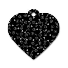 St Patricks Day Pattern Dog Tag Heart (one Side) by Valentinaart