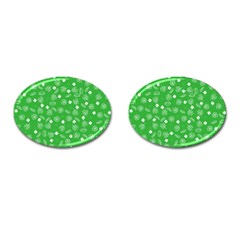 St Patricks Day Pattern Cufflinks (oval) by Valentinaart