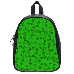 St Patricks Day Pattern School Bag (small) by Valentinaart