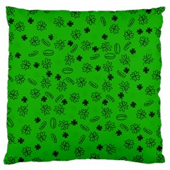 St Patricks Day Pattern Large Cushion Case (two Sides) by Valentinaart