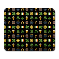 St Patricks Day Pattern Large Mousepads by Valentinaart