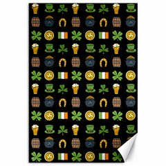 St Patricks Day Pattern Canvas 12  X 18  by Valentinaart