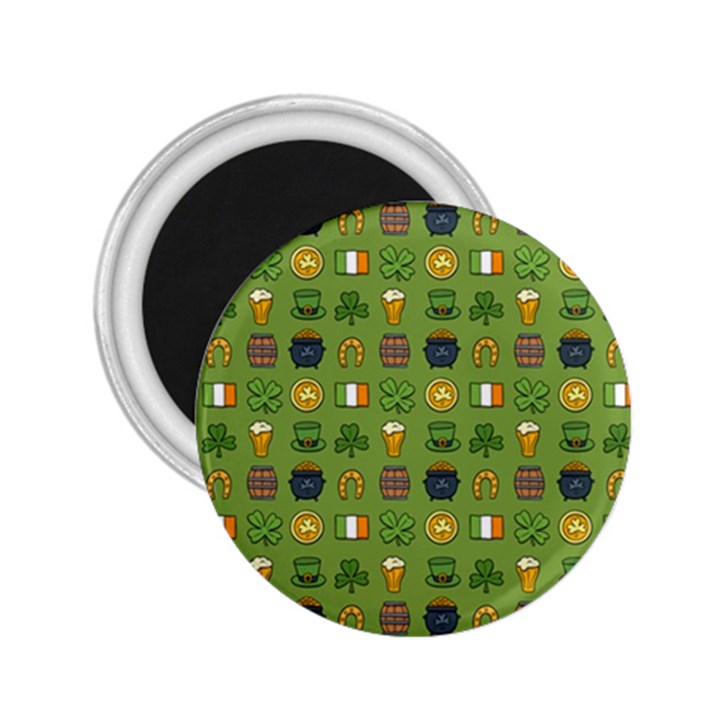 St Patricks day pattern 2.25  Magnets