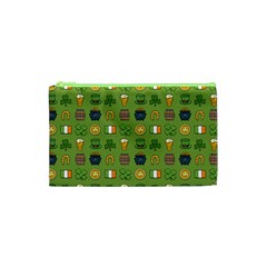 St Patricks Day Pattern Cosmetic Bag (xs) by Valentinaart