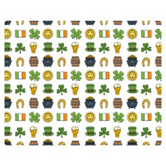 St Patricks Day Pattern Double Sided Flano Blanket (medium)  by Valentinaart