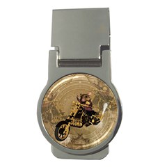 Funny Cute Mouse On A Motorcycle Money Clips (round)  by FantasyWorld7