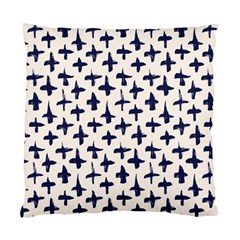 Pattern Ink Blue Navy Crosses Grunge Flesh And Navy Pattern Ink Crosses Grunge Flesh Beige Background Standard Cushion Case (two Sides) by genx